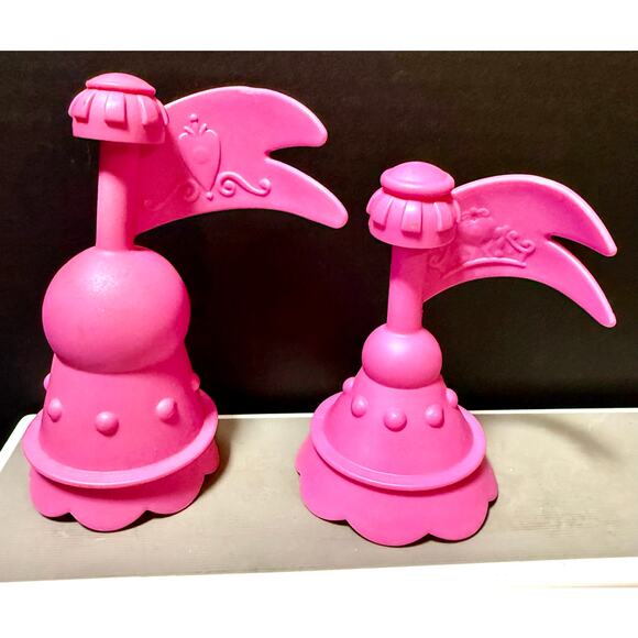 Little People Disney Princess Castle Palace Replacement Pink 4" & 5" Flag Parts - Picture 1 of 1